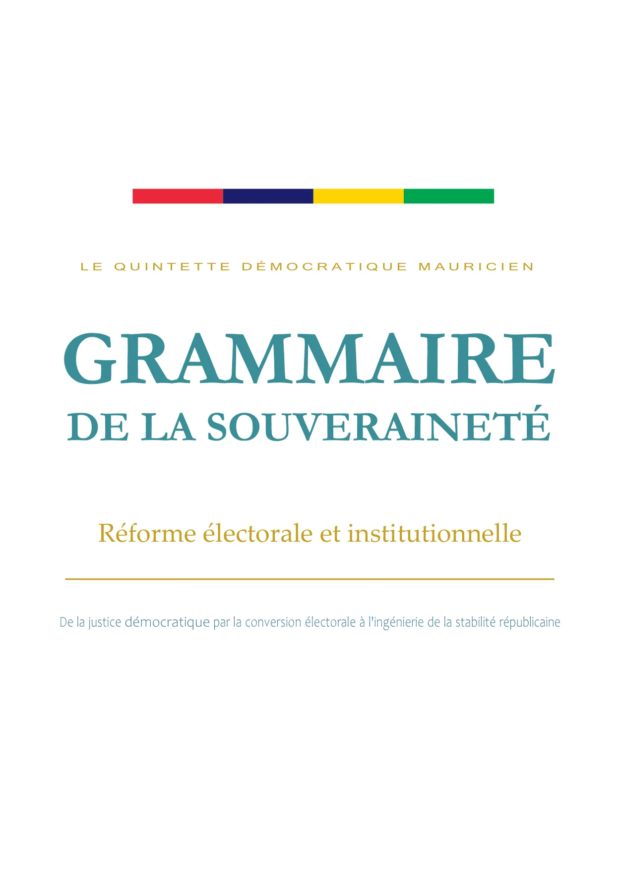 Couverture — Grammaire de la souveraineté : réapprendre à compter le peuple