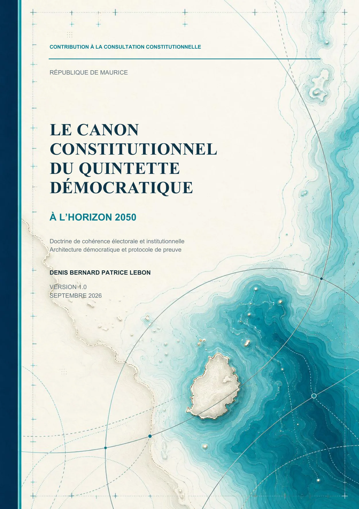 Couverture — Le Canon constitutionnel du Quintette démocratique à l’horizon 2050