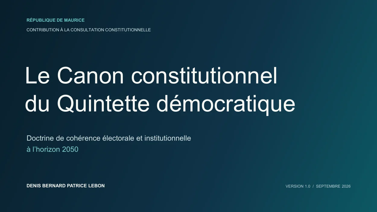 Couverture — Présentation du Canon constitutionnel