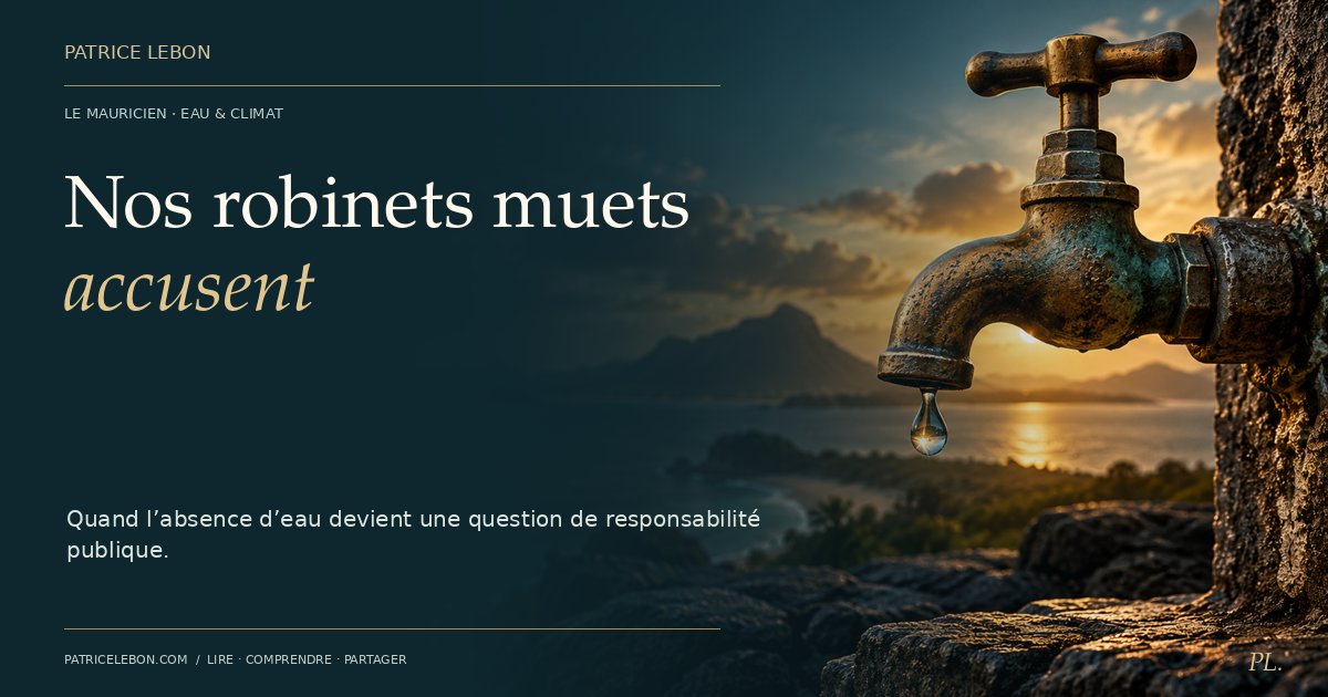 Nos robinets muets accusent